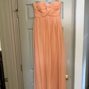 GORGEOUS peach strapless dress!